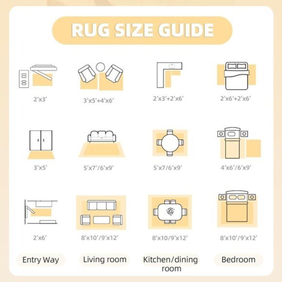 New 4x6 Beige Moroccan Area Rug, Washable Non-Slip Carpet for Entry & Room Decor - Picture 9 of 9